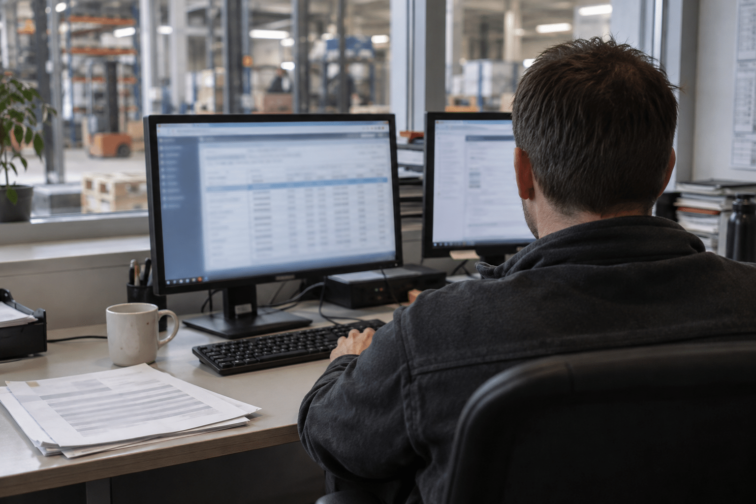 Einkäufer bestellt am ERP-Arbeitsplatz per Punchout im B2B-Shop